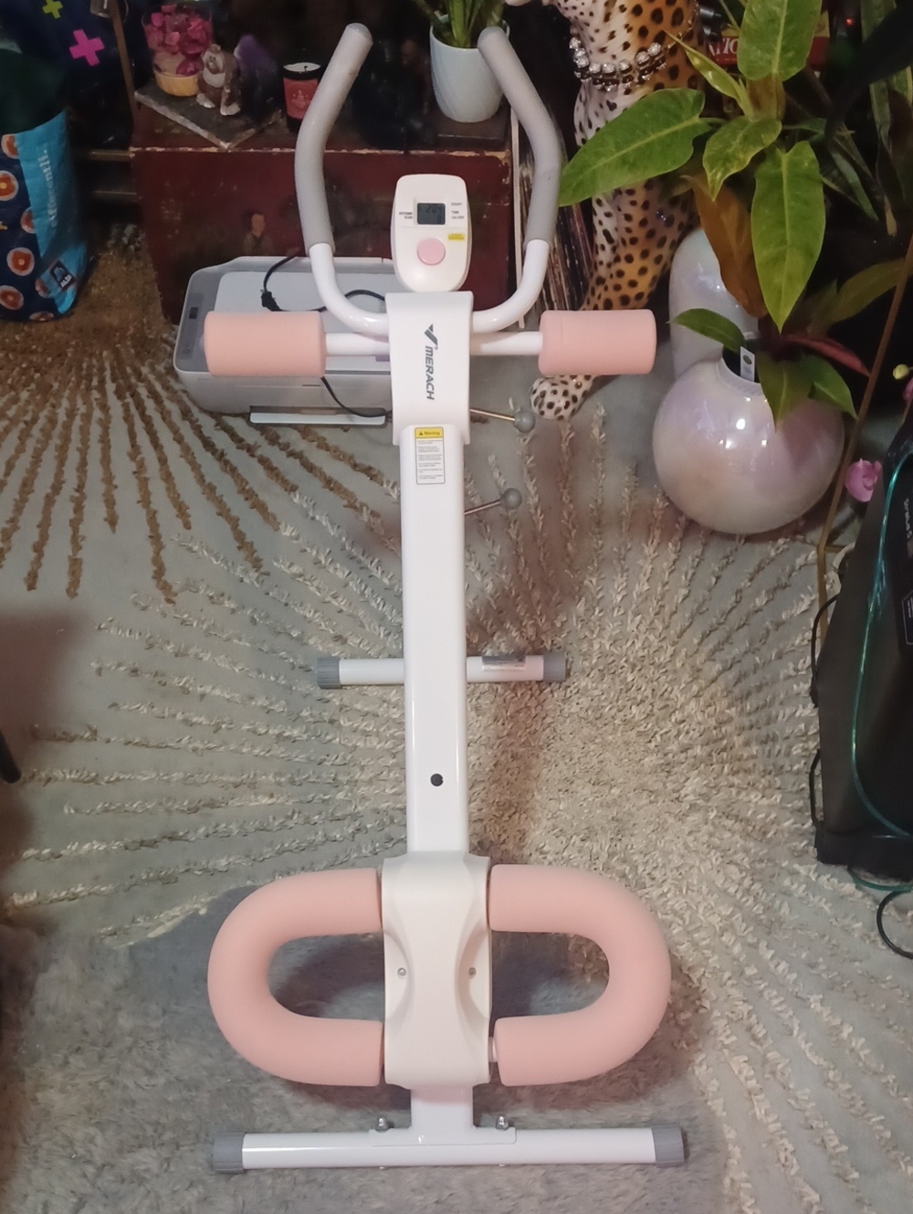 Authentic MERACH Pink & White Abs Exerciser Fitness Workout Machine